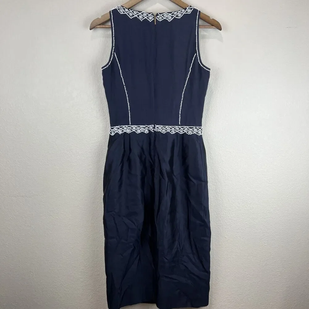 Tory Burch Dress Women 2 Blue‎ Beaded needs repair